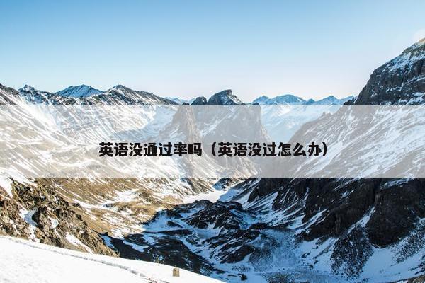 英语没通过率吗（英语没过怎么办）