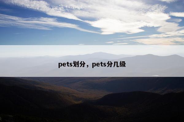 pets划分，pets分几级