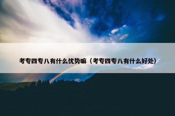 考专四专八有什么优势嘛（考专四专八有什么好处）