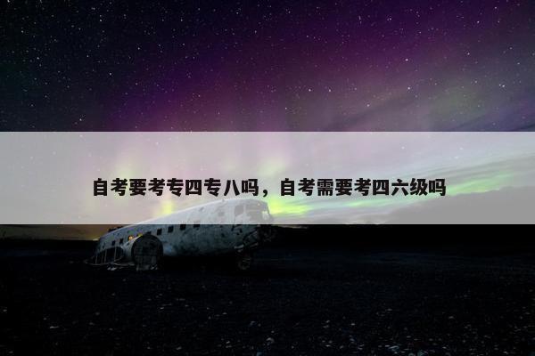 自考要考专四专八吗，自考需要考四六级吗