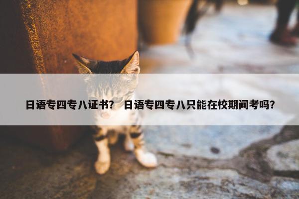 日语专四专八证书？ 日语专四专八只能在校期间考吗？