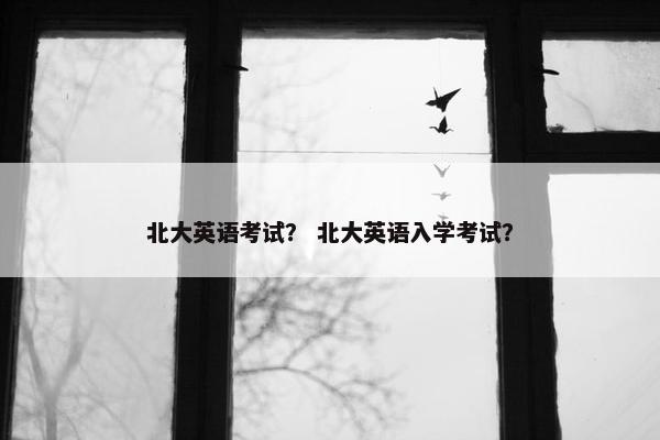 北大英语考试？ 北大英语入学考试？