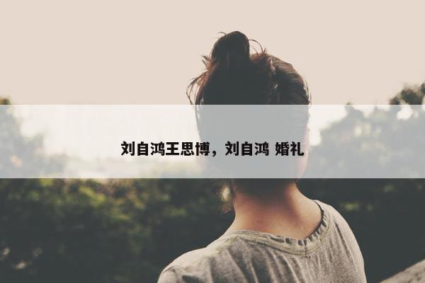 刘自鸿王思博，刘自鸿 婚礼