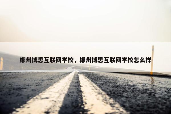 郴州博思互联网学校，郴州博思互联网学校怎么样