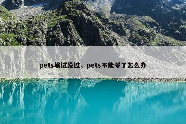 pets笔试没过，pets不能考了怎么办