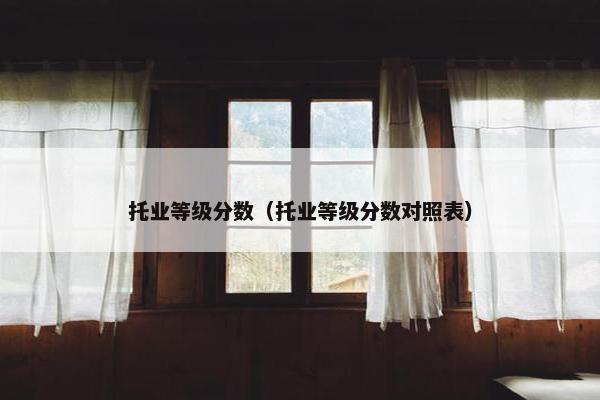 托业等级分数（托业等级分数对照表）