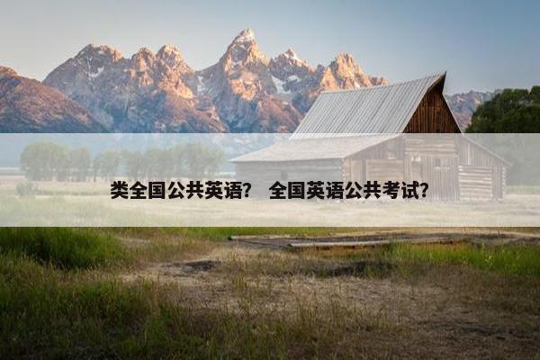类全国公共英语？ 全国英语公共考试？