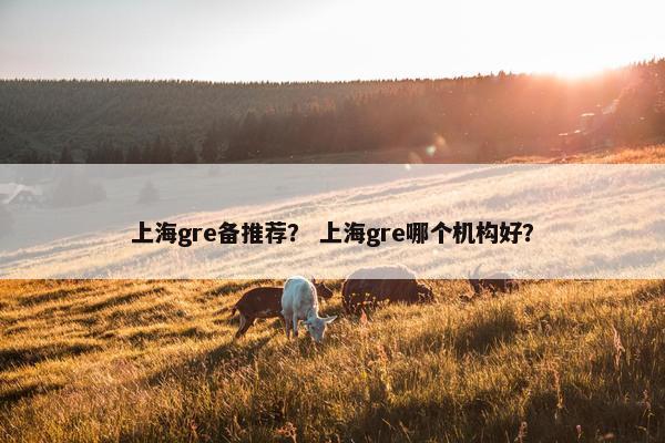 上海gre备推荐？ 上海gre哪个机构好？