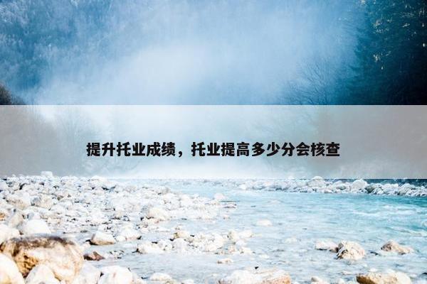 提升托业成绩，托业提高多少分会核查