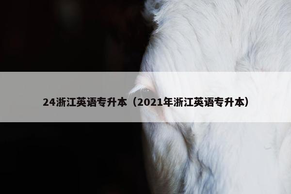 24浙江英语专升本（2021年浙江英语专升本）