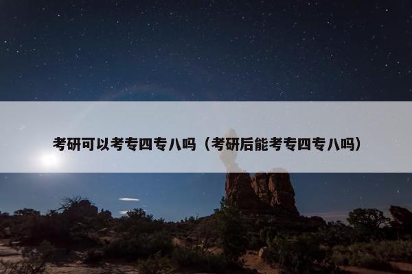考研可以考专四专八吗（考研后能考专四专八吗）