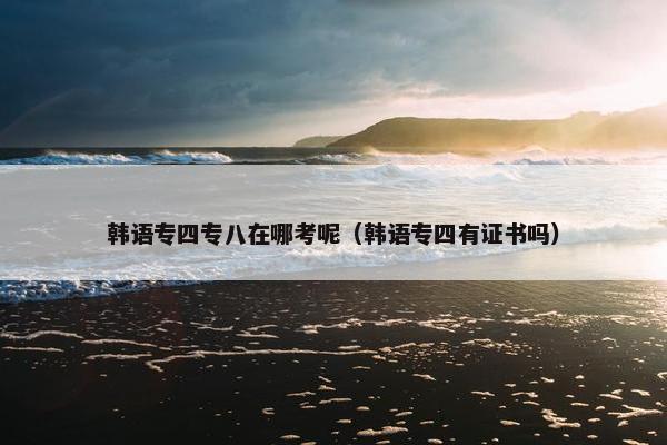 韩语专四专八在哪考呢（韩语专四有证书吗）