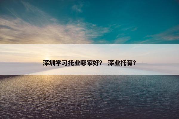 深圳学习托业哪家好？ 深业托育？