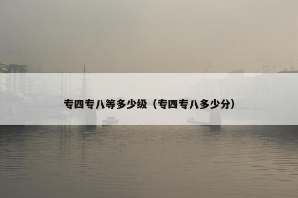 专四专八等多少级（专四专八多少分）