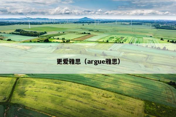 更爱雅思（argue雅思）