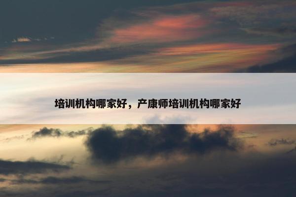 培训机构哪家好，产康师培训机构哪家好