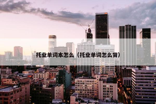 托业单词本怎么（托业单词怎么背）