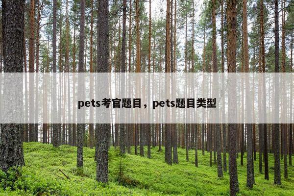 pets考官题目，pets题目类型