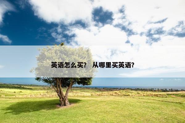 英语怎么买？ 从哪里买英语？