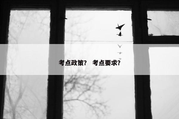 考点政策？ 考点要求？