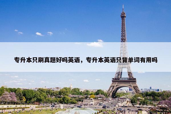 专升本只刷真题好吗英语，专升本英语只背单词有用吗
