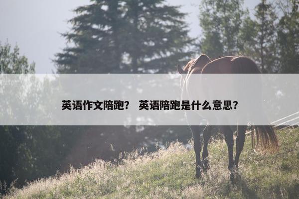英语作文陪跑？ 英语陪跑是什么意思？