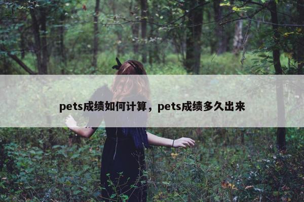 pets成绩如何计算，pets成绩多久出来