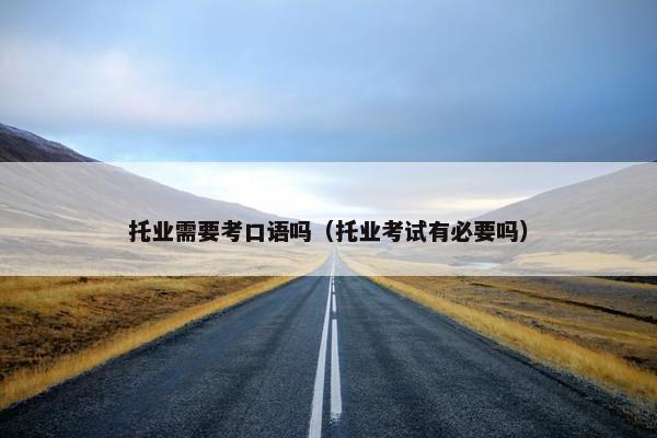 托业需要考口语吗（托业考试有必要吗）