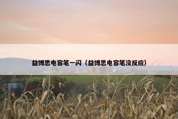 益博思电容笔一闪（益博思电容笔没反应）