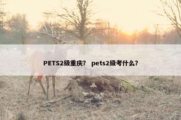 PETS2级重庆？ pets2级考什么？