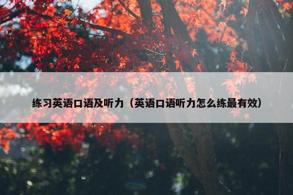 练习英语口语及听力（英语口语听力怎么练最有效）