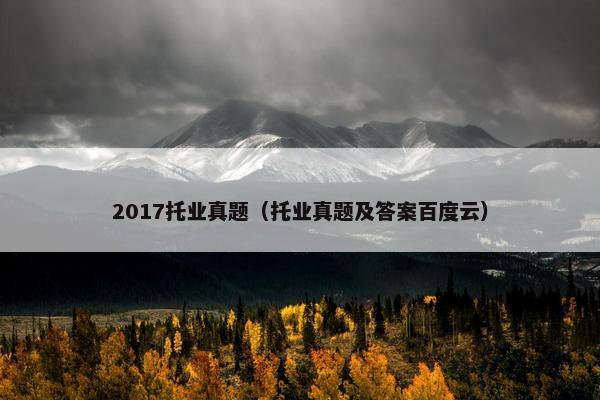 2017托业真题（托业真题及答案百度云）