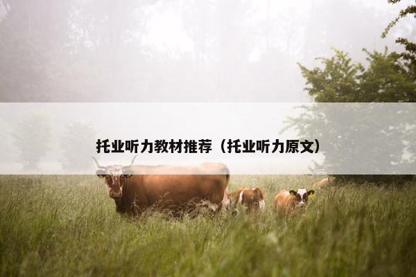 托业听力教材推荐（托业听力原文）