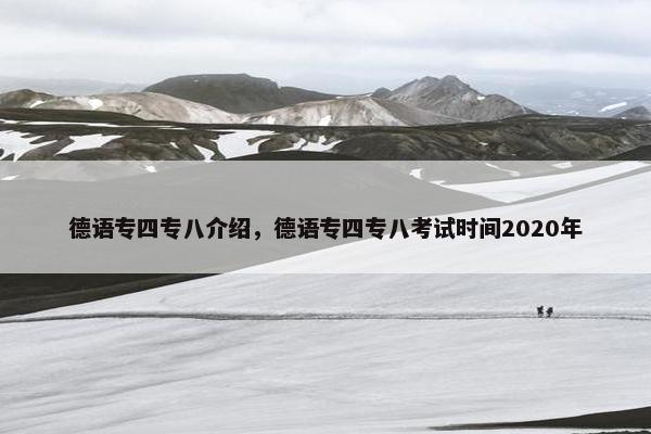 德语专四专八介绍，德语专四专八考试时间2020年