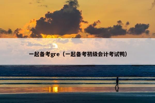一起备考gre（一起备考初级会计考试鸭）