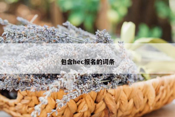 包含hec报名的词条