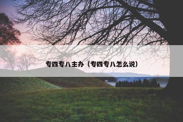 专四专八主办（专四专八怎么说）
