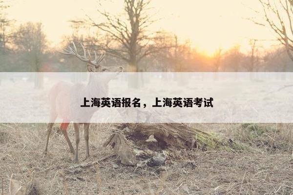 上海英语报名，上海英语考试
