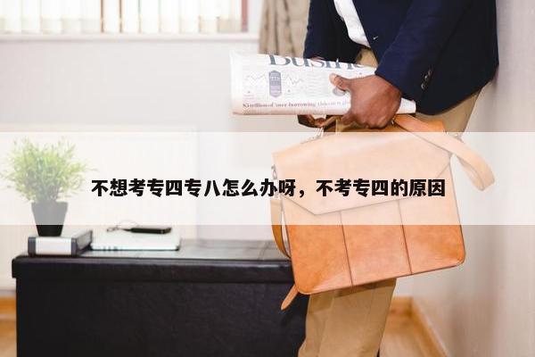 不想考专四专八怎么办呀，不考专四的原因