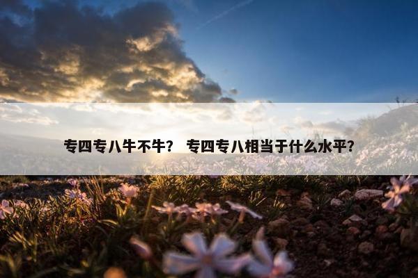 专四专八牛不牛？ 专四专八相当于什么水平？