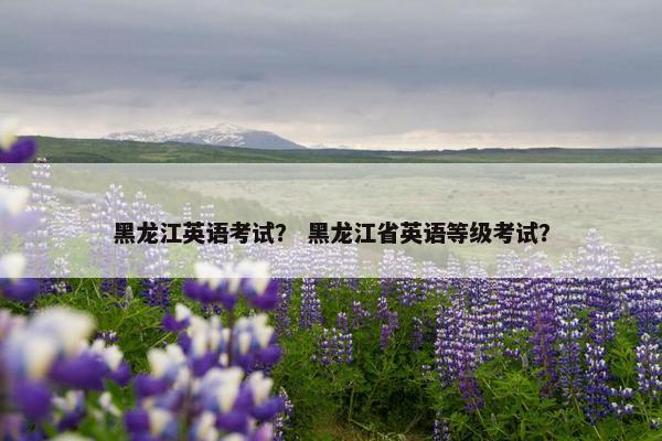 黑龙江英语考试？ 黑龙江省英语等级考试？