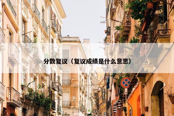 分数复议（复议成绩是什么意思）