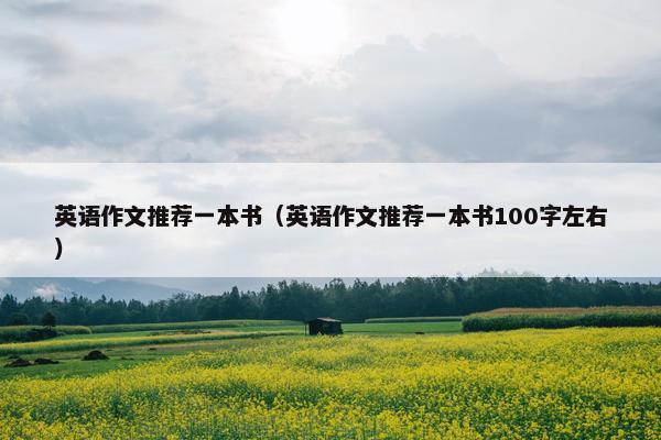 英语作文推荐一本书（英语作文推荐一本书100字左右）