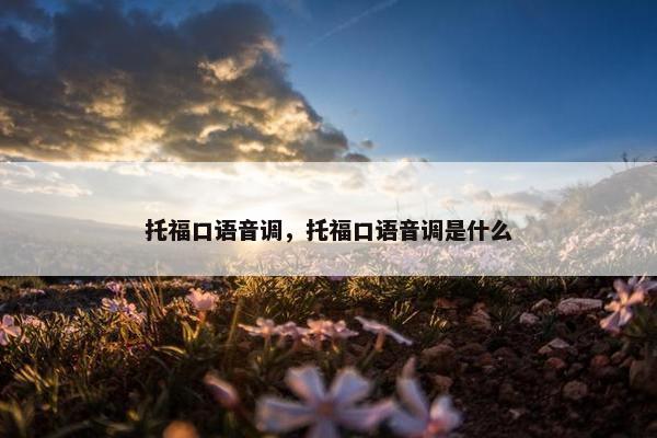托福口语音调，托福口语音调是什么