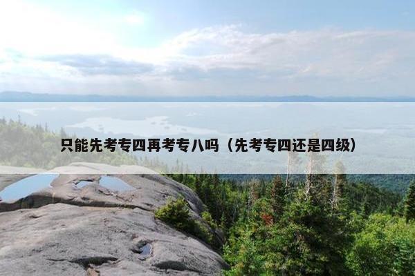 只能先考专四再考专八吗（先考专四还是四级）
