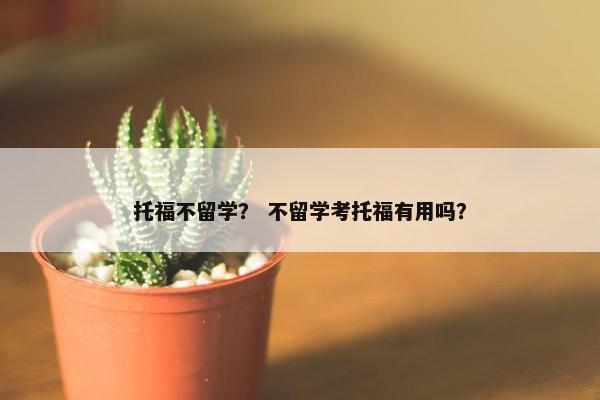 托福不留学？ 不留学考托福有用吗？