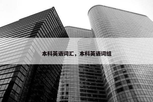本科英语词汇，本科英语词组