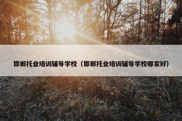 邯郸托业培训辅导学校（邯郸托业培训辅导学校哪家好）
