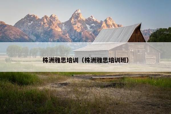 株洲雅思培训（株洲雅思培训班）