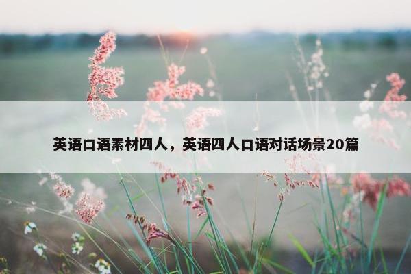 英语口语素材四人，英语四人口语对话场景20篇
